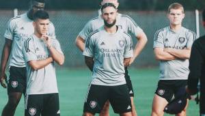 Jugadores del Orlando City de la MLS en los primeros entrenamientos en el complejo ESPN de Disney donde se llevará a cabo la competencia.